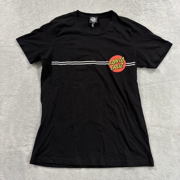 Santa Cruz Tee Tshirt Men XL Shrunk Black Minimalistic Big Logo Y2K - Picture 1 of 7